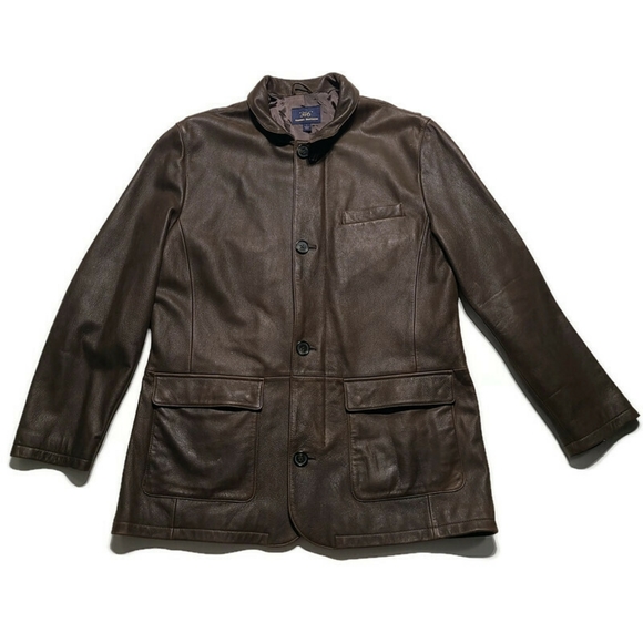 346 Cattleman Leather Jacket Coat Mens 